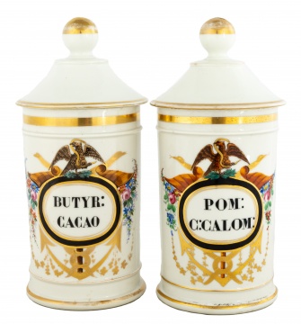 French Porcelain Apothecary Jars